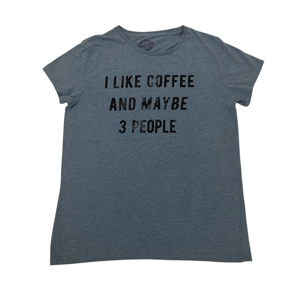 Crazy Dog T-Shirts Blue Short Sleeve Tee